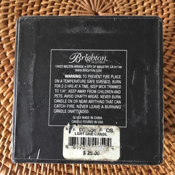 Brighton Collectibles Yellow One Wick Fragrant Jar Candle 8 Oz In Box NEW - Picture 4 of 4